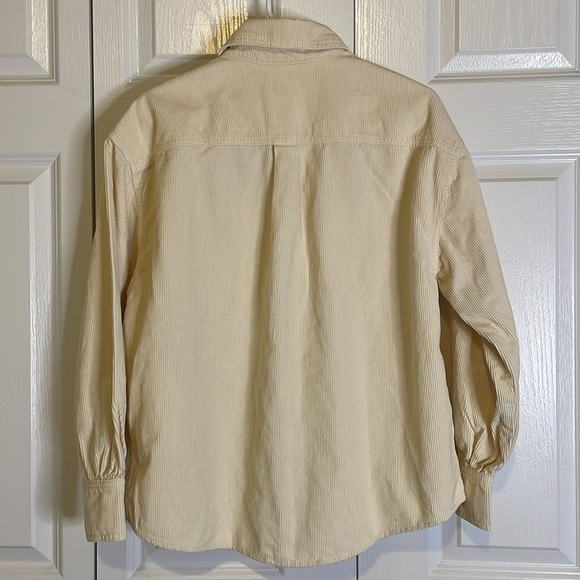 LEVI’S Corduroy Button Down Shirt Jacket, Women’s M, Cream - Picture 8 of 11